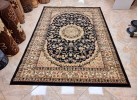 Тъкан персийски килим Blue stones 1656 black/cream